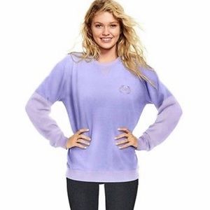 vs pink velvet pullover
